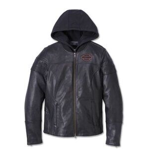 HD - Miss Enthusiast 2.0 Genuine Leather 3-in-1 Jacket (Size: M)